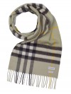 Burberry cashmere reversible scarf greige