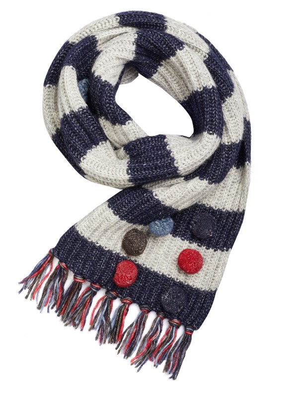 Peuterey scarf white-blue