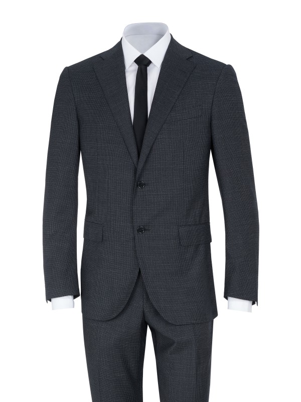 Virgin-wool ACADEMY Single-breasted Suit with Notched Lapel