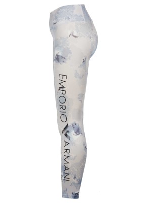 Emporio Armani leggings white-blue