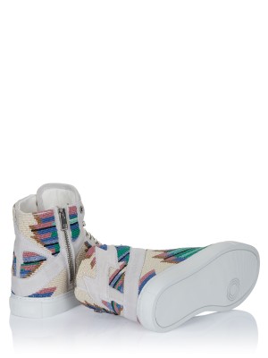 Zadig & Voltaire HIGH FLASH FOLK BEADS Sneaker white
